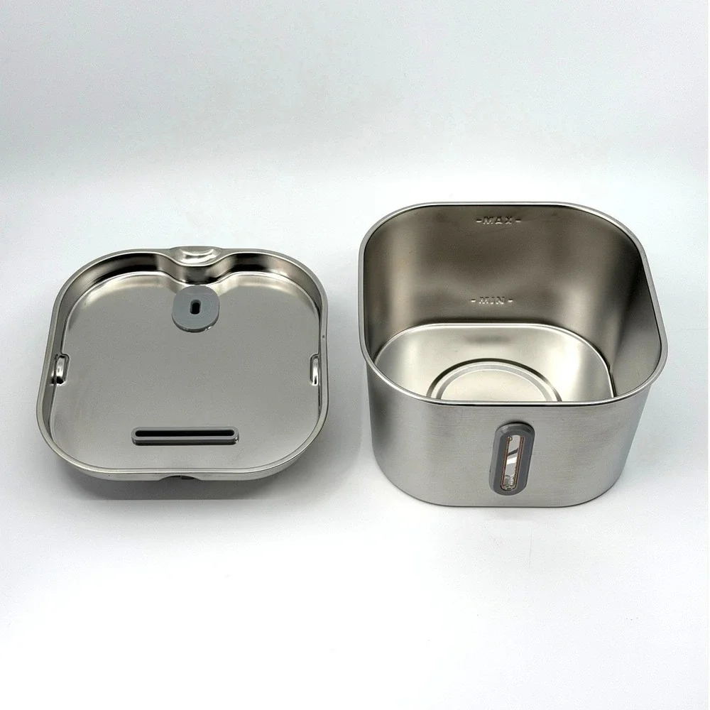 KittySpout 2.2L Cat Water Fountain Stainless Steel with 4 Filters EUC